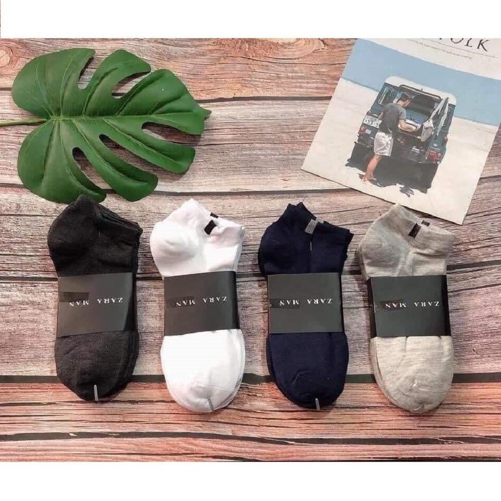 Tất Nam Nữ RAZA Trơn Cổ Ngắn Vớ Nam Thời Trang Cao Cấp Chất Cotton 100% Co Giãn Thấm Hút GC305