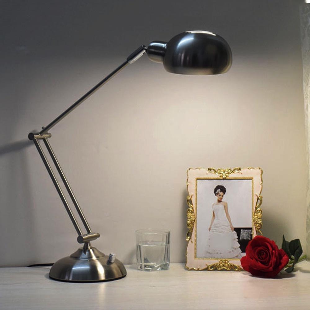 Đèn Làm việc để bàn Kim loại Phong cách Tân cổ điển Bắc Âu, Thân đèn INOX 304 nguyên khối 100%