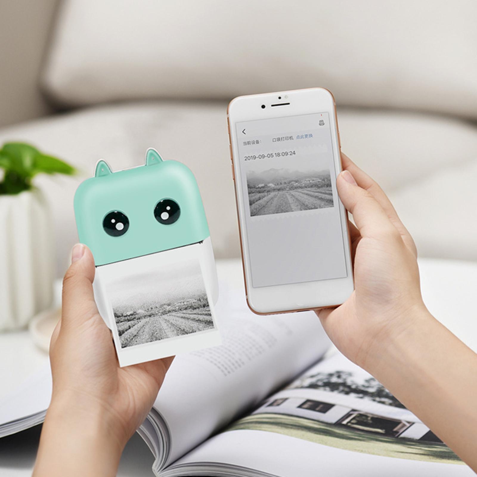 Mini Pocket Thermal Printer USB Cable Bluetooth for Mobile Phone Label