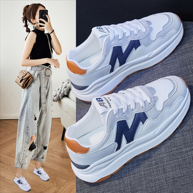 Giày sneaker nữ trắng Hàn Quốc, thể thao thời trang cute cho học sinh, đi học đẹp xịn xò, đáng yêu