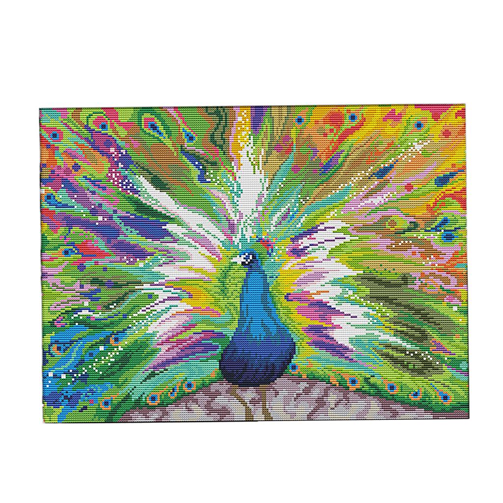 Stamped & Counted Cross Stitch Kits DIY Embroidery Kit Needlecrafts - Peacock Pattern