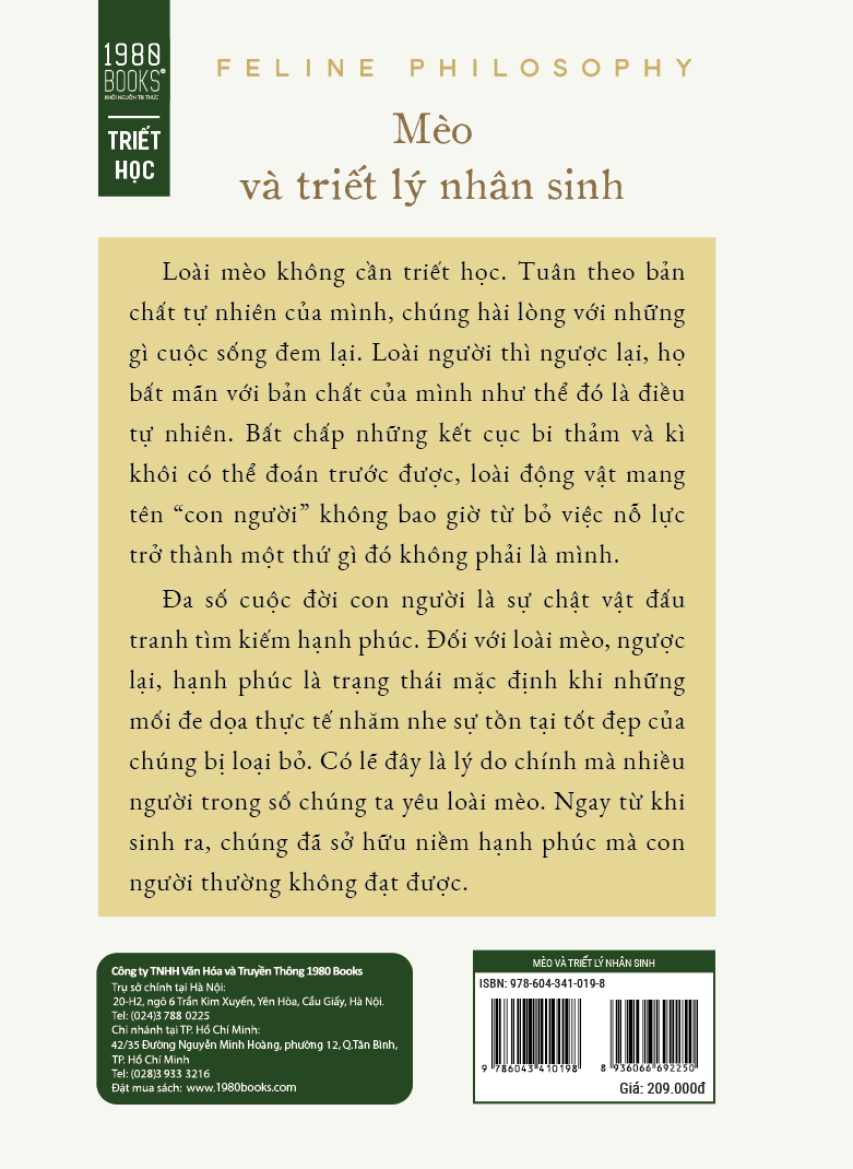 Sách - Mèo và triết lý nhân sinh - 1980Books