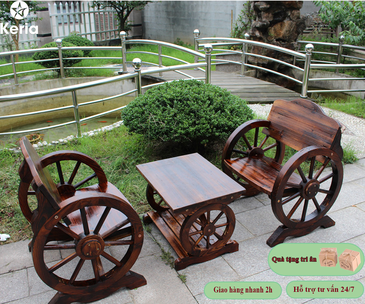 Bộ bàn ghế café bàn trà phòng khách sân vườn ban công cổ điển phong cách châu âu KG01