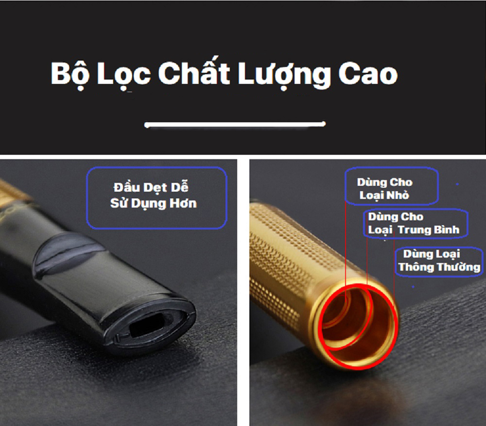 Hộp 5 Đầu Lọc Thuốc L.á  Đầu Đa Năng Dùng Chung Được Cho Cảe Các Size Lớn + Vừa + Nhỏ, Vệ Sinh Sử Dụng Nhiều Lần [ JetMèo. Esse. Kent, 555 Nhỏ, Sài Gòn Bạc, Caraven Demi.Thăng Long Dẹt..]
