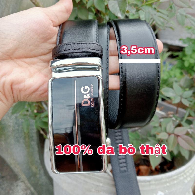 Thắt lưng nam da bò nguyên miếng đầu khoá tự động cao cấp, THC bảo hành 12 tháng