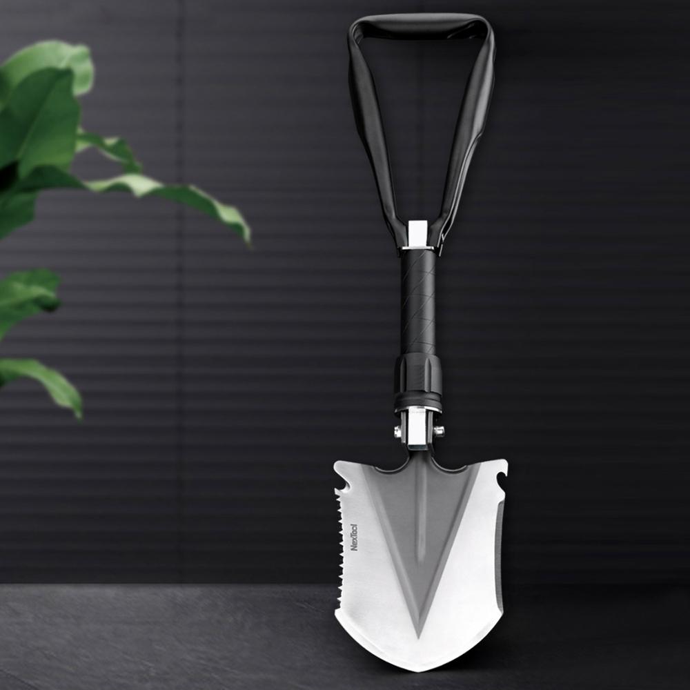 NexTool Multi-Function Folding Shovel Eight Functions 8-In-1 Tools Foldable Shovel Hoe Pickaxe Crowbar Bottle Opener Saw