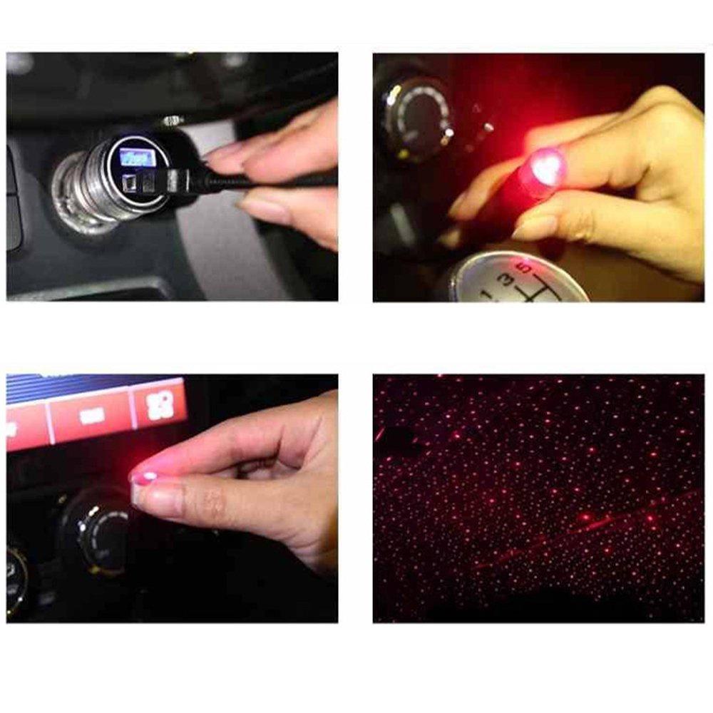 Đèn led chấm bi trang trí phòng ngủ, ô tô, xe hơi ánh sáng đỏ lấp lánh tạo không khí lãng mạn, kết nối đầu USB