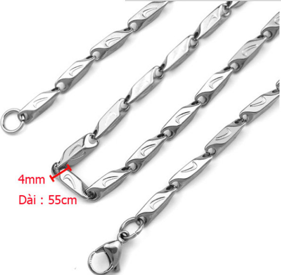 DÂY CHUYỀN INOX NAM NỮ HỎA TIỂN CHẠM CHỮ S