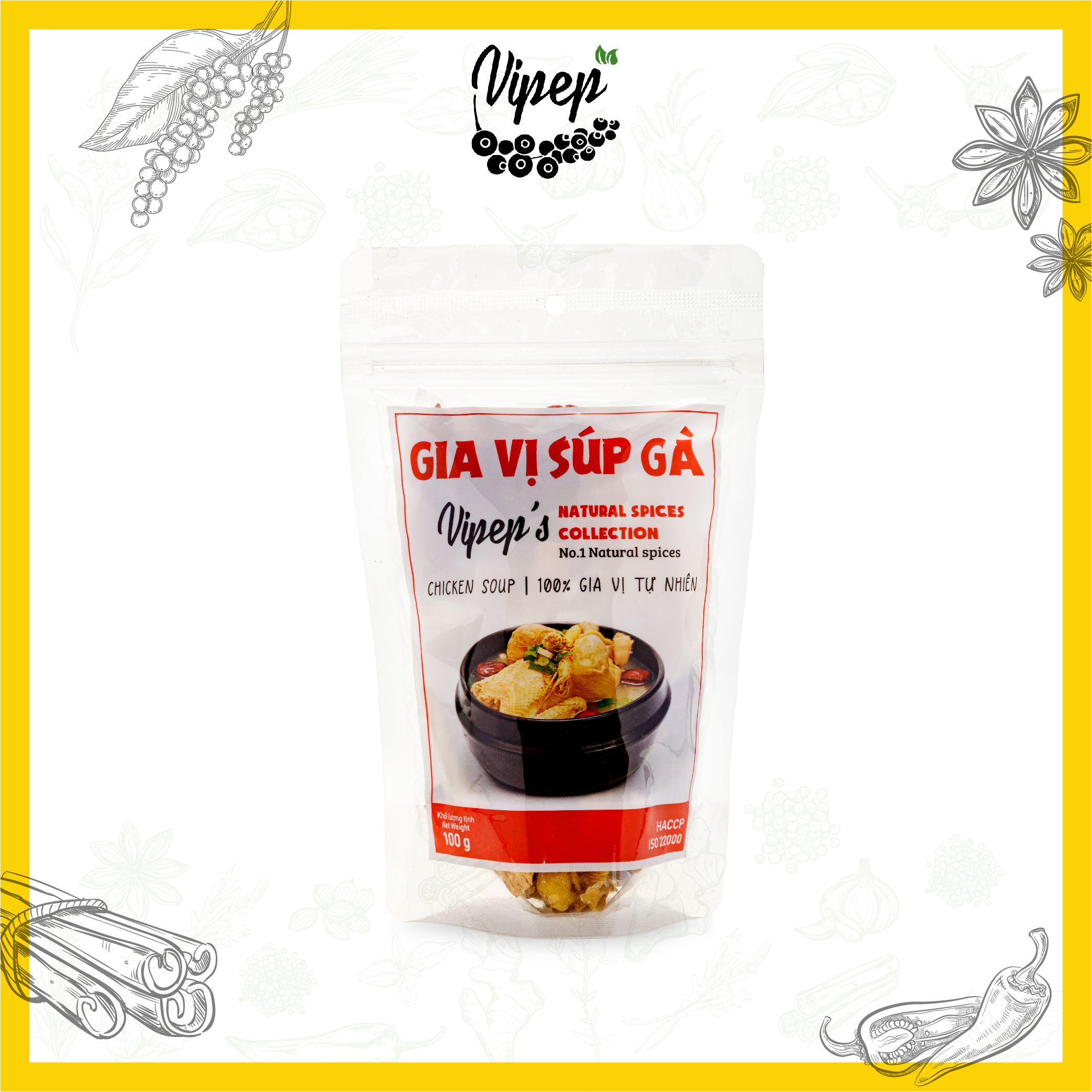 Gia Vị Nấu Súp Gà Vipep 100gr