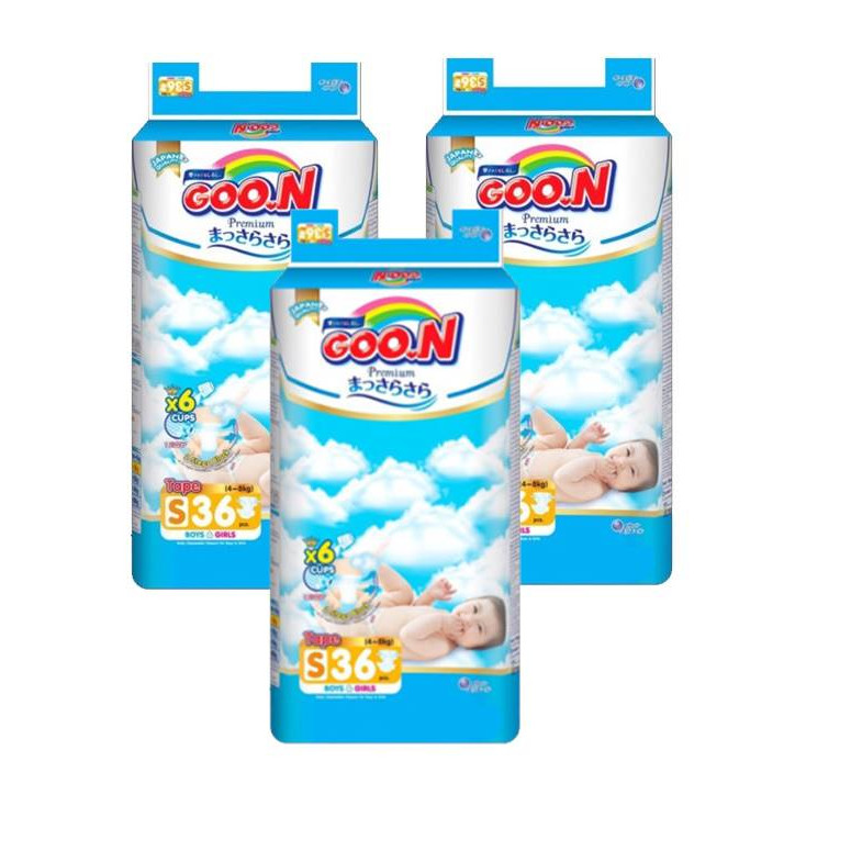 Tã dán Goo.n Premium S36 (4-8kg) - Combo 3 bịch