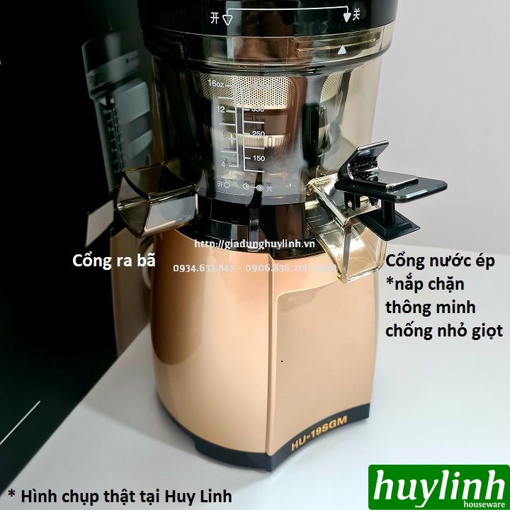 Máy ép trái cây chậm HU-19SGM - Hàng nội địa - Phù hợp cho gia đình - cho quán nước ép - cà phê