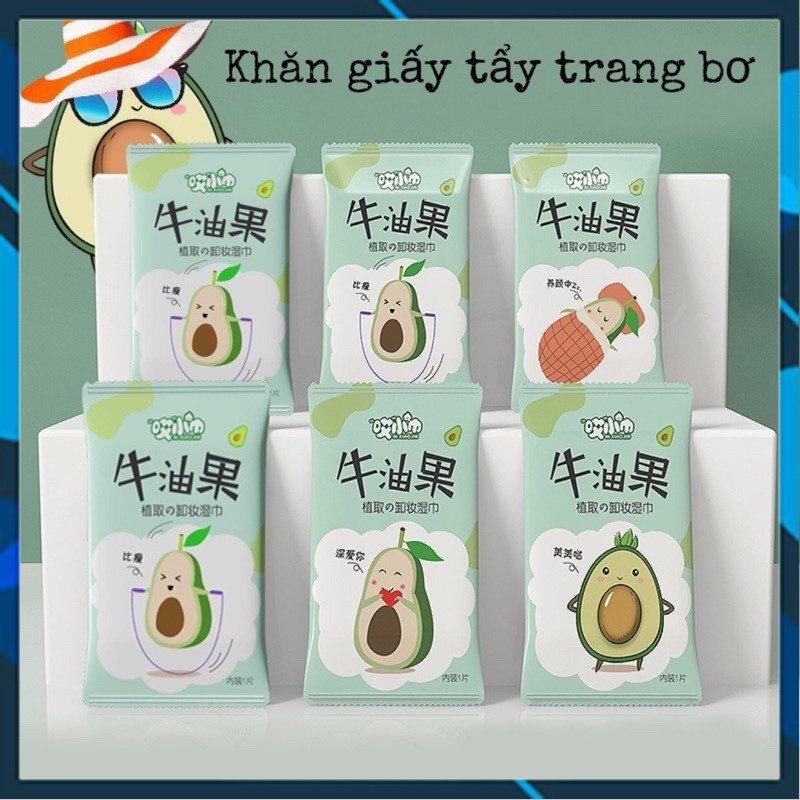 Combo 10 Khăn Giấy Ướt Tẩy Trang Chiết Xuất Bơ LMVN