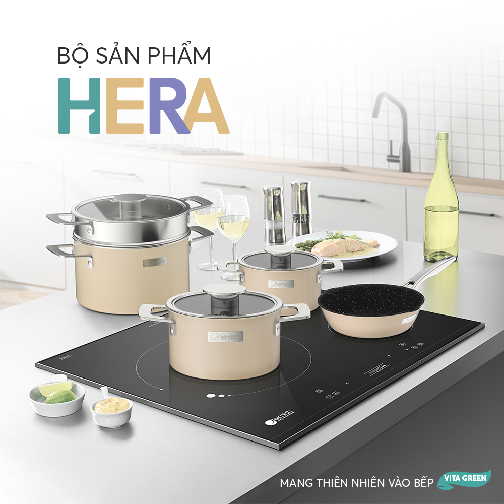 Chảo Inox liền khối Elmich Hera