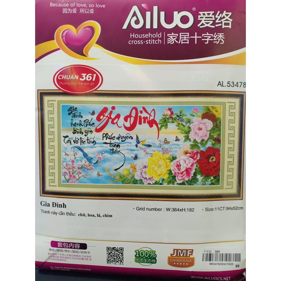 Tranh thêu chữ thập Gia Đình AL53478-94x52cm