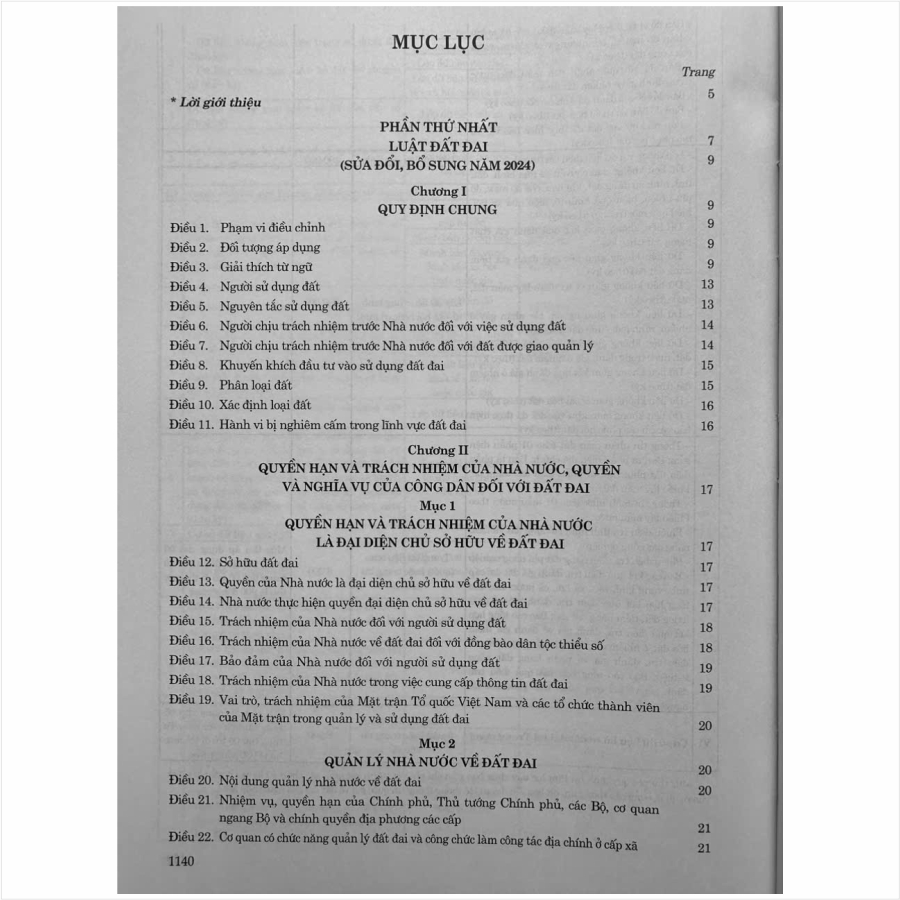 Sách Luật Đất Đai sửa đổi, bổ sung năm 2024 và Các Văn Bản Hướng Dẫn Thi Hành - V2479TP