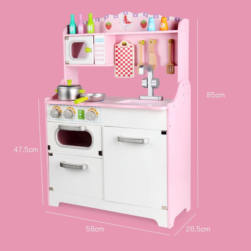 Bếp Pink Priness Kitchen gỗ cho bé