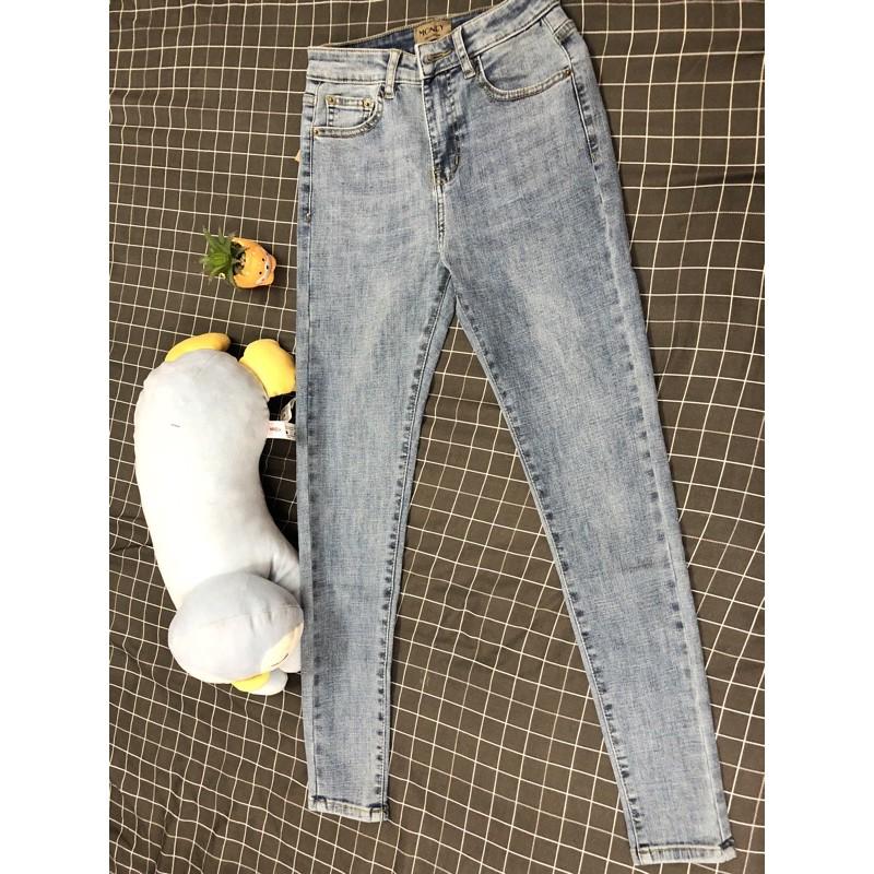 Quần jeans trơn DT01 cạp vừa thời trang hàng ngày