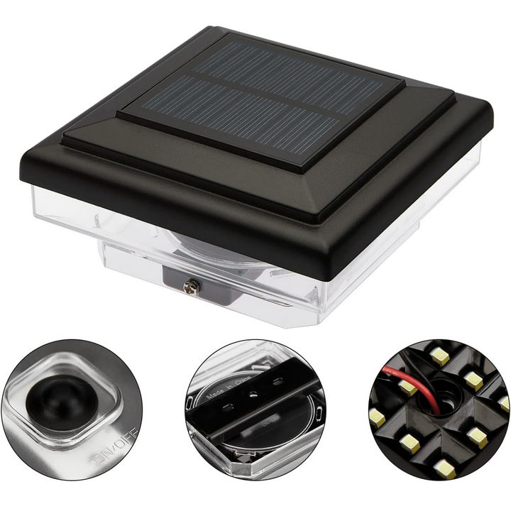 Đèn Trang Trí Cột Trụ Ngoài Trời SOLAR COLUMN LAMP EUROTECH Chống Thấm Nước IP65 - Home and Garden