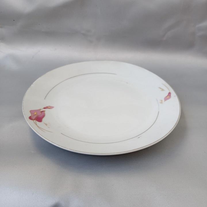 Đĩa Sứ Hoa Búp Đỏ 18 cm Hàng Đẹp