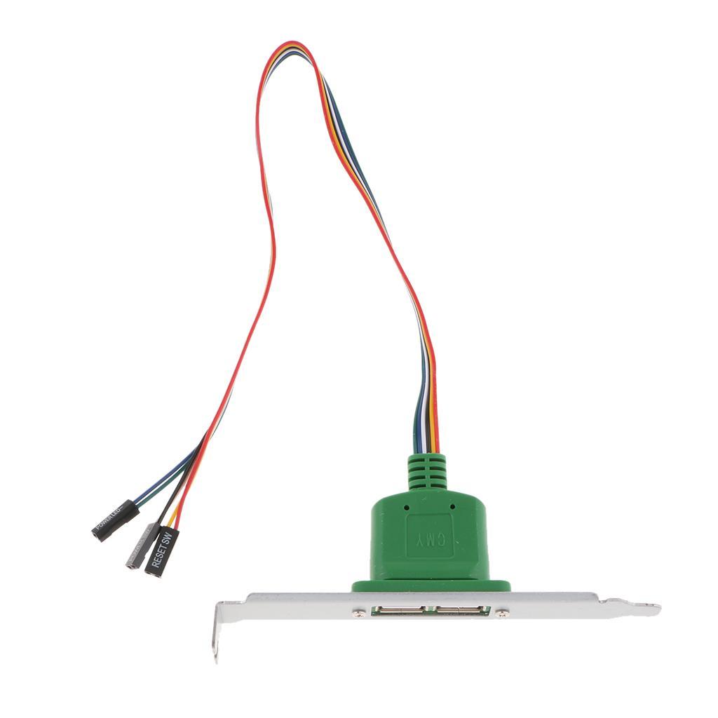 Desktop Computer  /off Reset Button Switch With Dual USB Blue