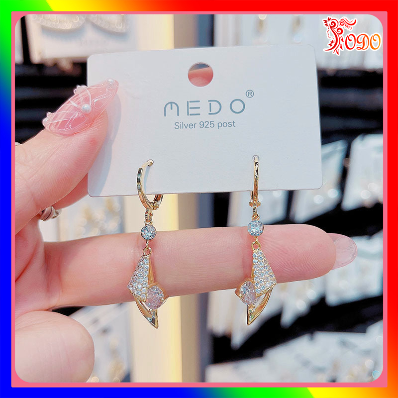 Bông tai kiểu lấp lánh đi đám cưới đi tiệc BJ450 thu đông thanh lịch trang nhã đi chơi đi dạo -