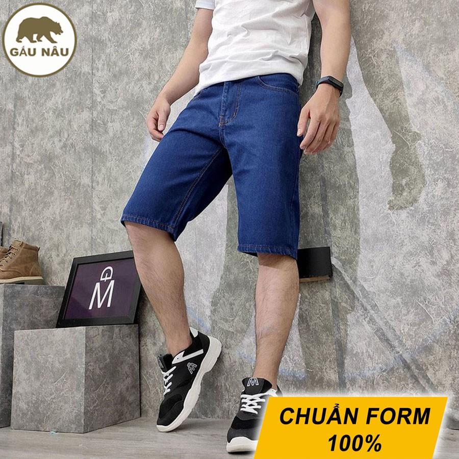 Quần short jean nam GN393 màu chuẩn đẹp Gấu Nâu