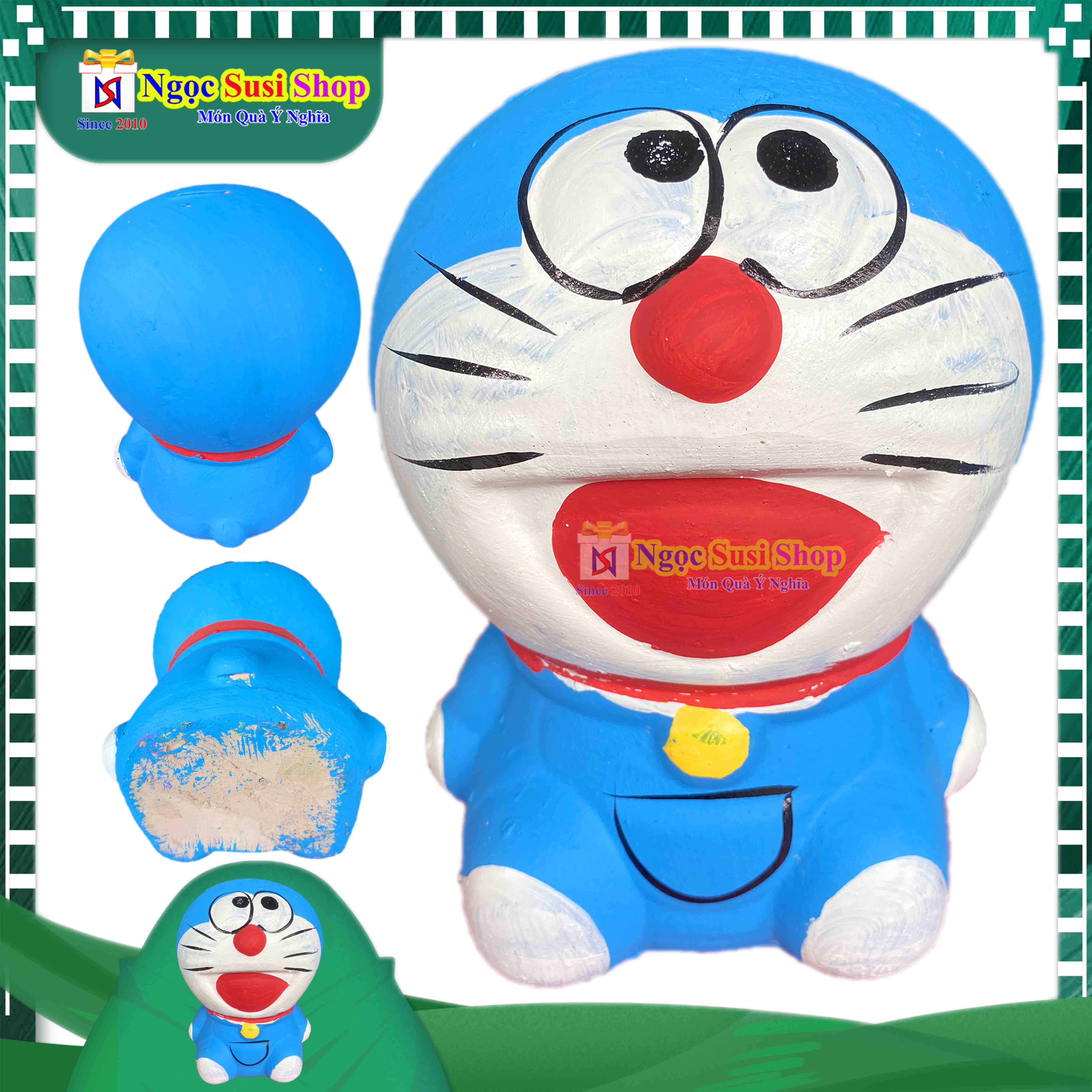 HEO ĐẤT DORAEMON DOREMON ĐÔRÊMON BỎ ỐNG TIẾT KIỆM CHO BÉ