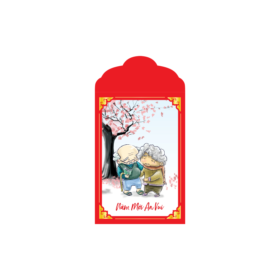 Combo 50 cái bao lì xì nhỏ + tặng 20 cái thẻ treo cành mai/đào -BLX03