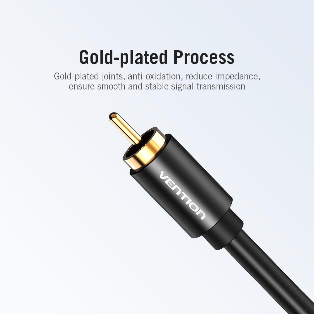 Vention RCA Coaxial Audio Video Cable RCA Male To Male Coaxial Audio Cable SPDIF Audio Amplifier Audio Video Cable Metal