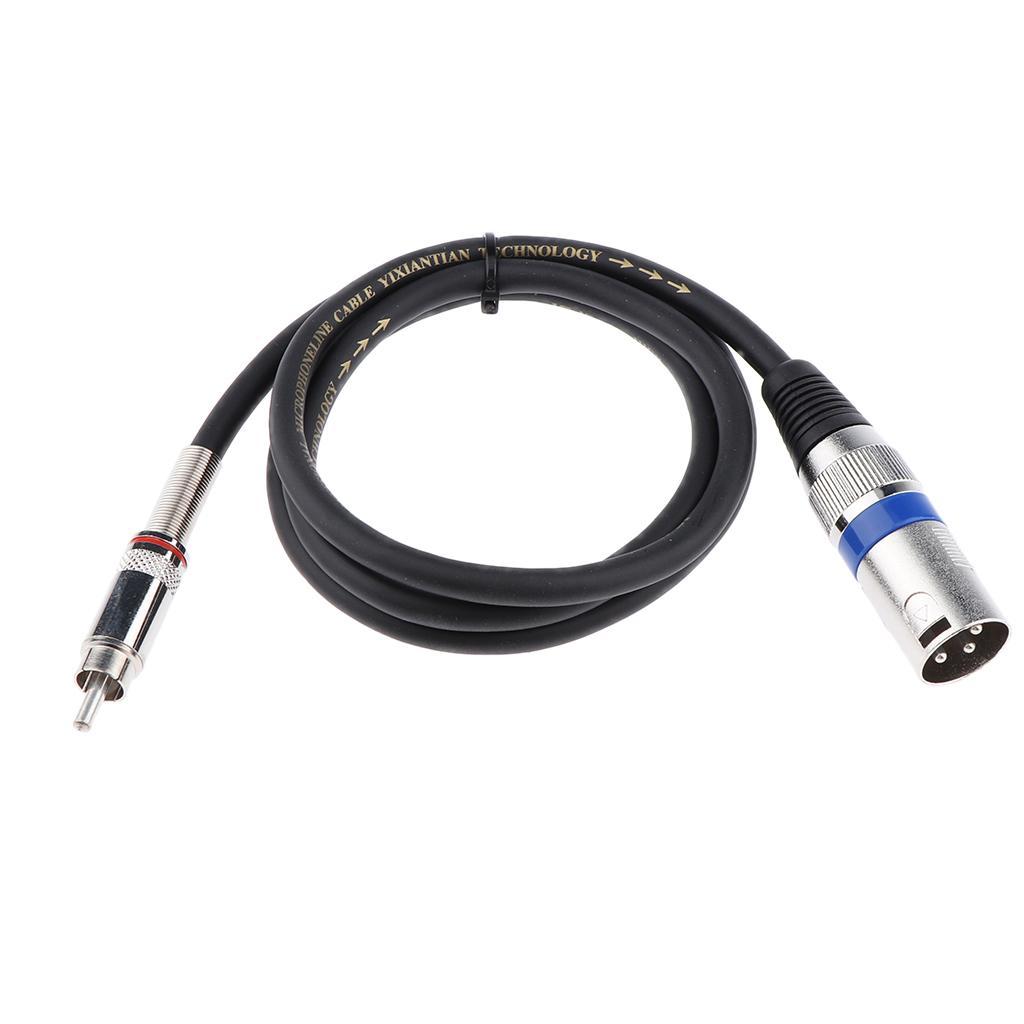 Phono RCA to XLR Male Cord HiFi Stereo Audio Connector Cable 3.3FT