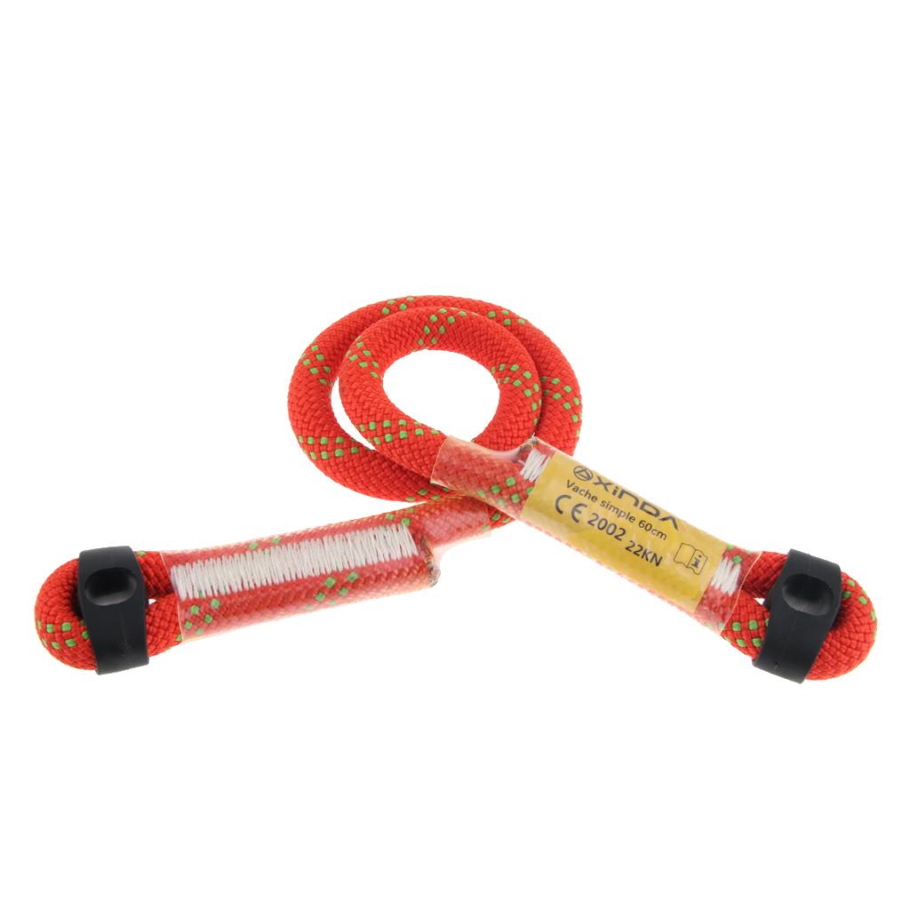 Outdoor Rock Climbing Nylon Pre-sewn Eye-to-Eye Prusik Loop Rope Lanyard 60cm