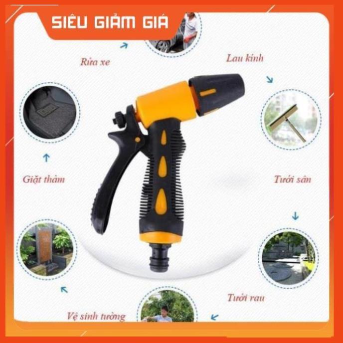 Vòi xịt nước tăng áp thông minh rửa xe, tưới cây có đầu xoay tiện lợi