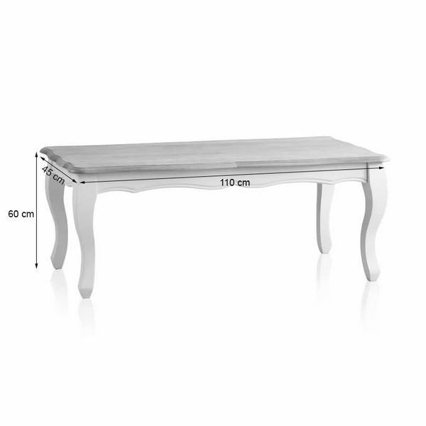 Bàn Trà Bella Gỗ Sồi Ibie LTT2BELO - Trắng (110 x 45 cm)