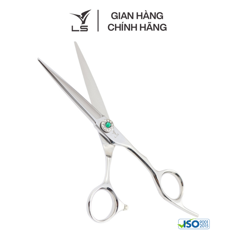 Kéo cắt tóc LS lưỡi thẳng quai offset vênh đỡ ngón cố định FA73/6.0