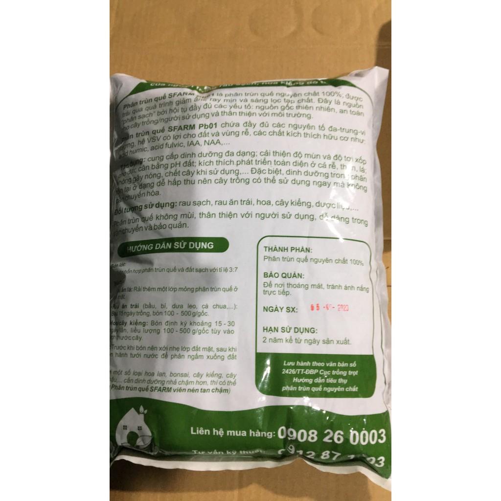 PHÂN TRÙN QUẾ ( ĐÃ QUA XỬ LÝ ) SFARM PB01 - BAO 2KG