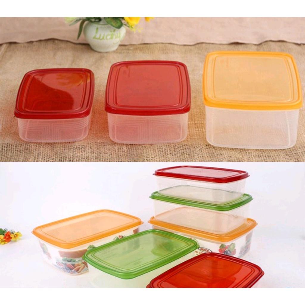 Bộ 3 hộp đựng thực phẩm tủ lạnh cao cấp- Hộp nhựa bảo quản thực phẩm an toàn