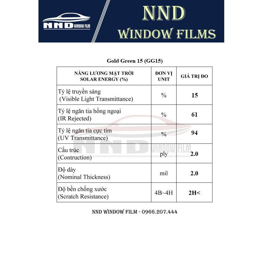 Phim Dán Kính Màu Trà Xanh Công Nghệ 3M Chuyên Dán Chống Nắng Cách Nhiệt Cho Nhà Kính, Xe Hơi Mã GG15