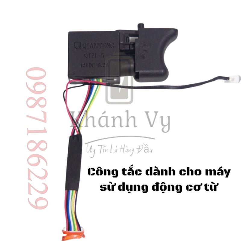 Công tắc máy khoan pin không chổi than sử dụng động cơ từ có led chiếu sáng