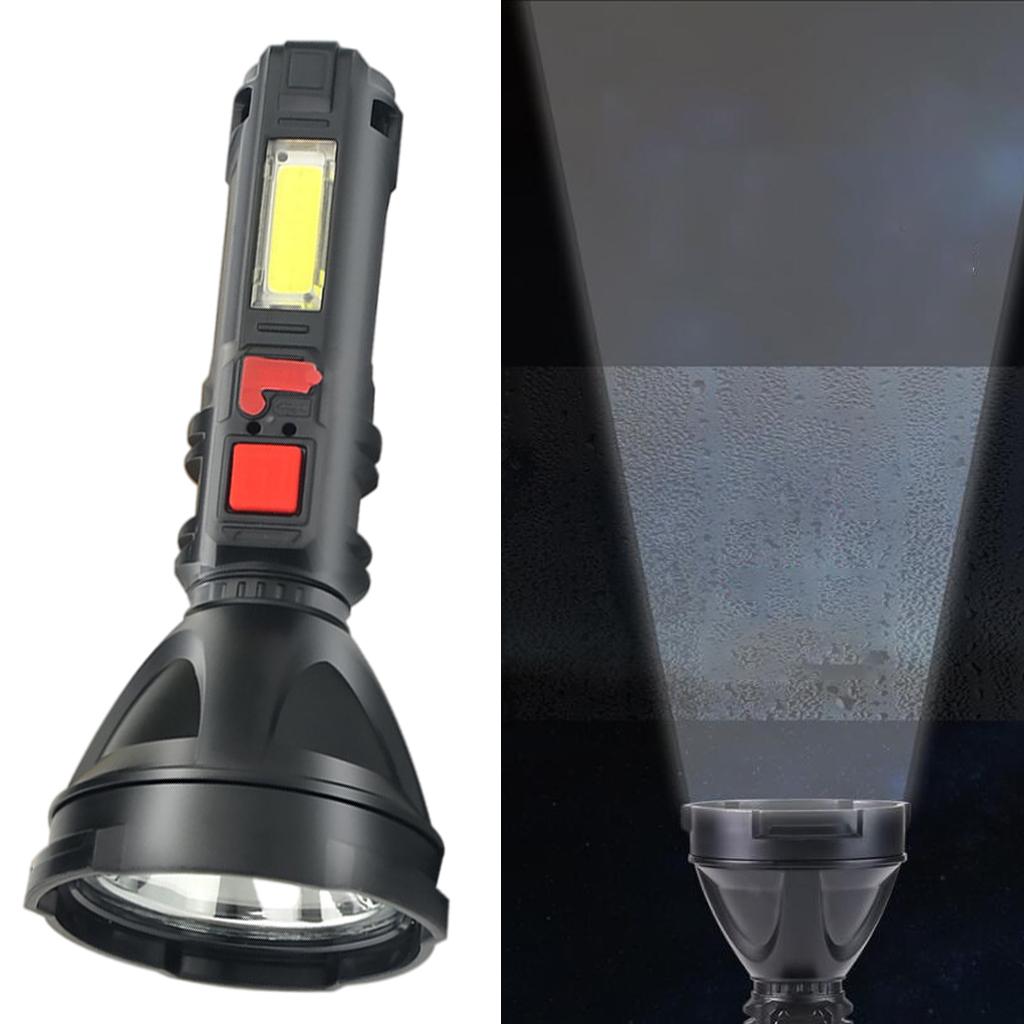 Rechargeable LED Flashlight, 4 Light Modes, Waterproof, COB Side Light Flashlight for Emergency, Hiking, Home and More, USB Cable Included
