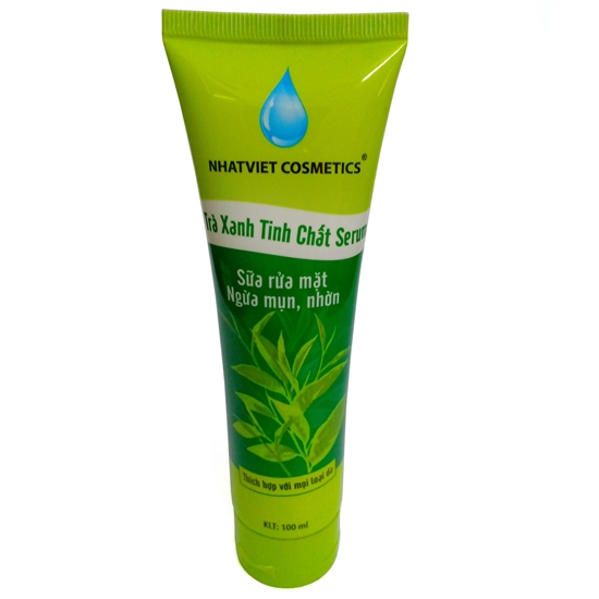 Sữa rửa mặt ngừa mụn giảm nhờn 100ml_ Trà xanh tinh chất Serum