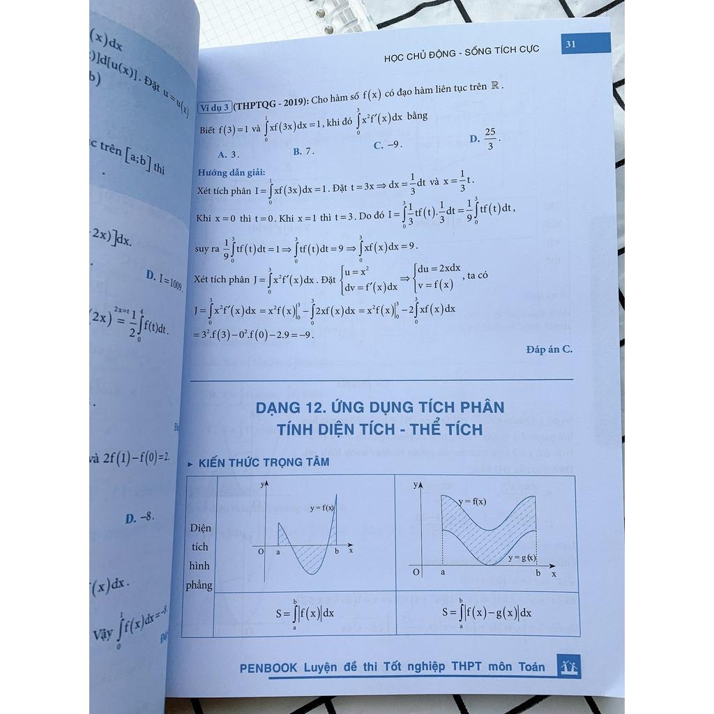 Sách - PENBOOK TOÁN Luyện đề thi Tốt nghiệp THPT quốc gia - bản 2022 - nhà sách Ôn luyện