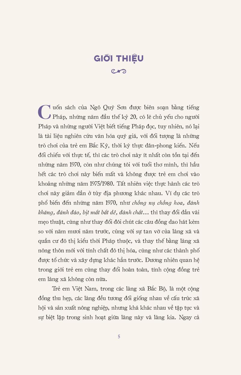 Trò Chơi Của Trẻ Em Ở Bắc Kỳ