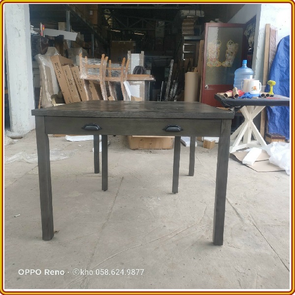 Bàn ăn gấp Tundo mặt chữ nhật kéo giản 107cm - 142cm