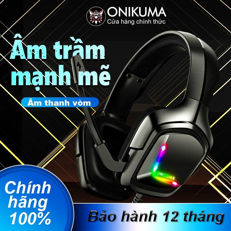 Tai nghe Gaming chơi game chụp tai có dây ONIKUMA K20 tay nghe có mic, RGB, Máy tính, PC, Điện thoại [Hàng chính hãng]