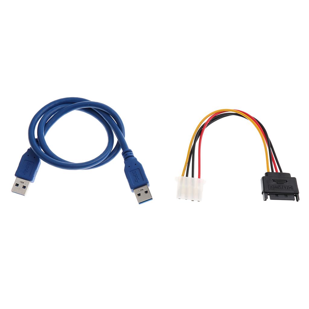 PCI-E Express USB3.0 1x to 16x Extender Riser Card Adapter with Cables