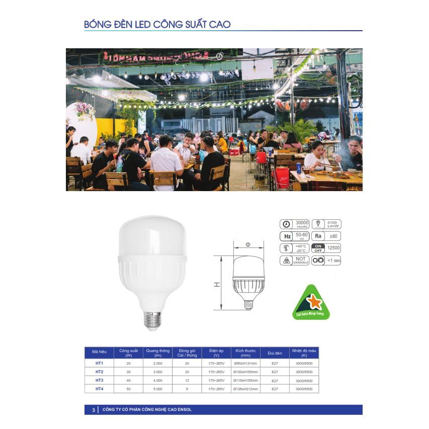 Bóng đèn led công suất cao HT1 20W, HT2 30W, HT3 40W, HT4 50W . Đèn Led One Dream siêu sáng, tiết kiệm điện năng