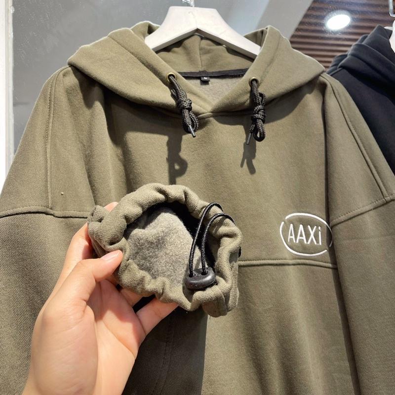 áo hoodie nỉ AAXI màu rêu unisex ảnh thật SSStore ( nam nữ mặc đều được