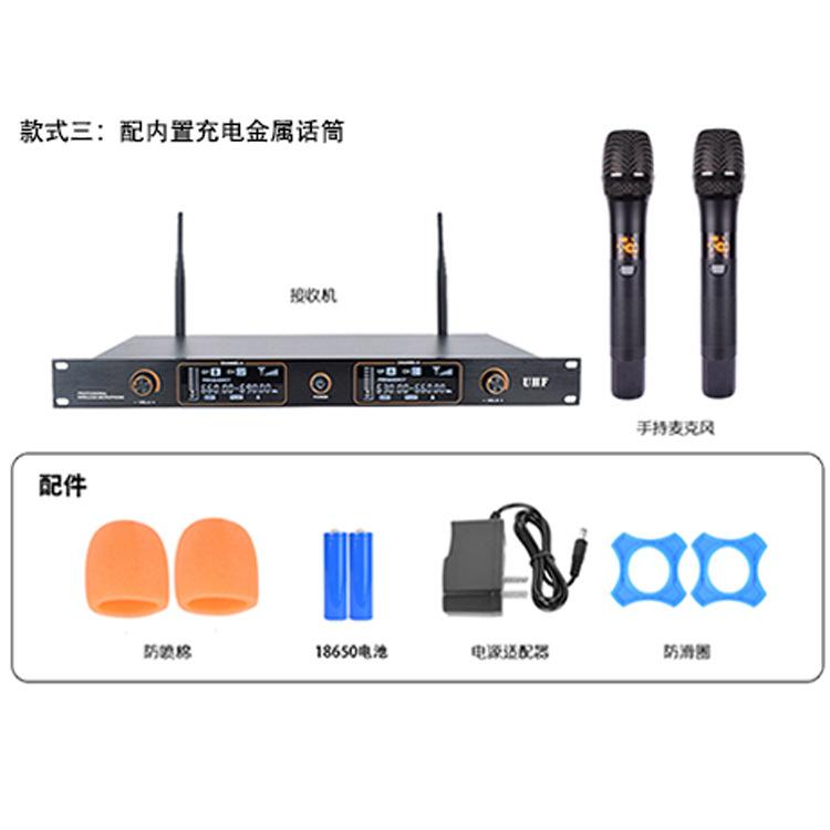 Đảm bảo chất lượng micro không dây hai kênh u một đến hai micro không dây K bài hát micro chuyên nghiệp lớp học tại nhà micro sạc hoạt động