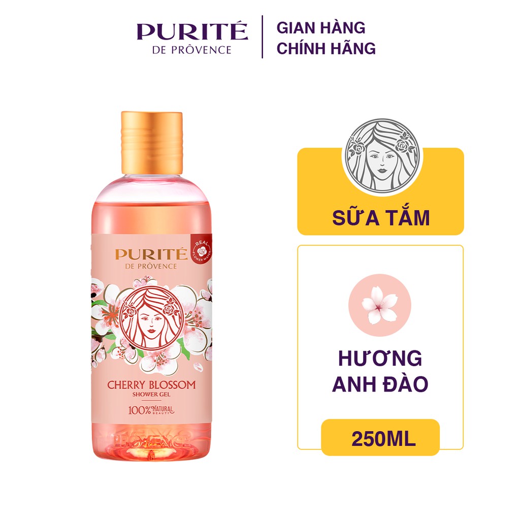 [Hàng Chính Hãng] Sữa Tắm Thiên Nhiên Purité Hương Hoa Anh Đào Pháp 250ml