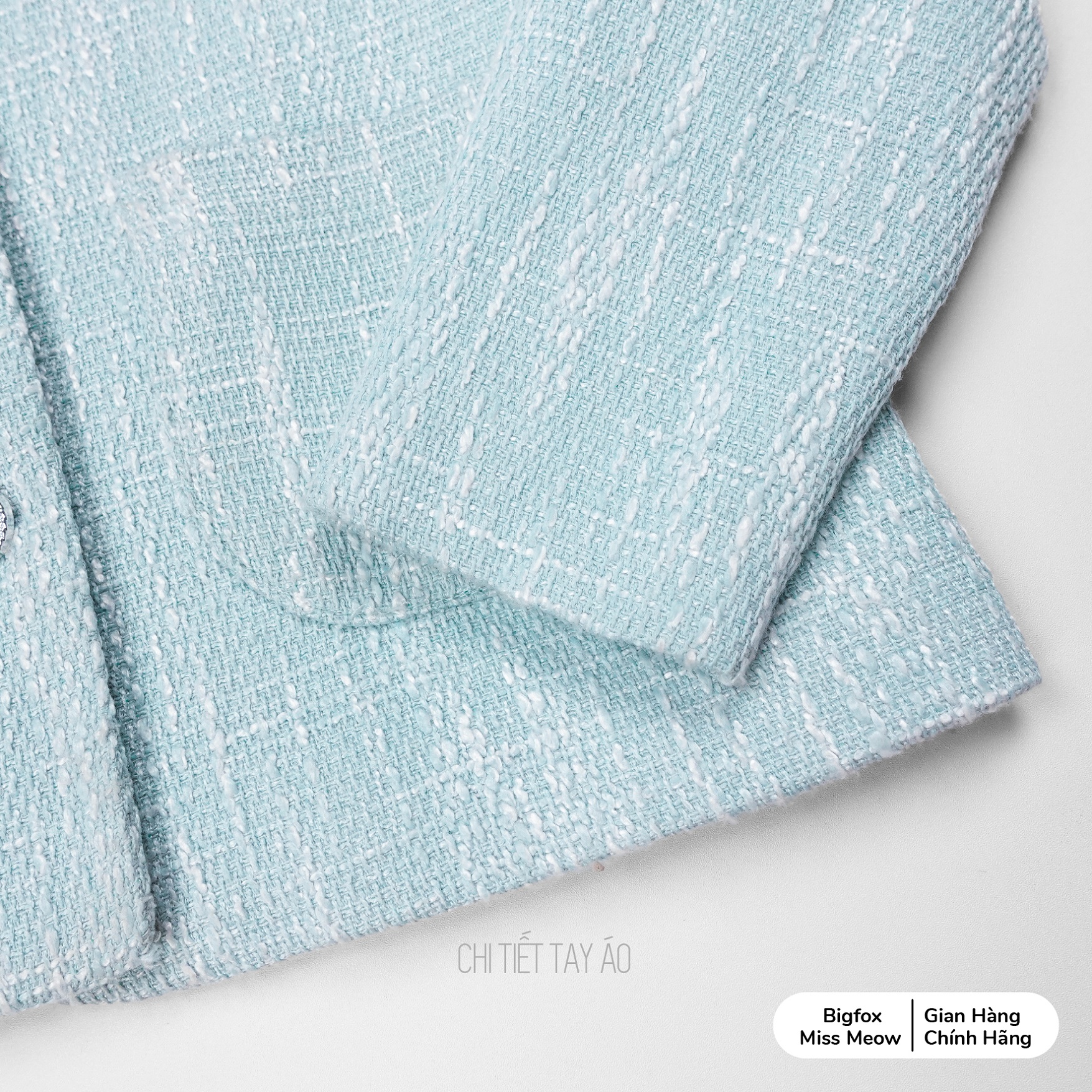 Áo khoác bé gái BIGFOX MISS MEOW  size đại chất dạ tweed 2 lớp kiểu Hàn Quốc tiểu thư sang chảnh 6-11 tuổi 38kg 2006